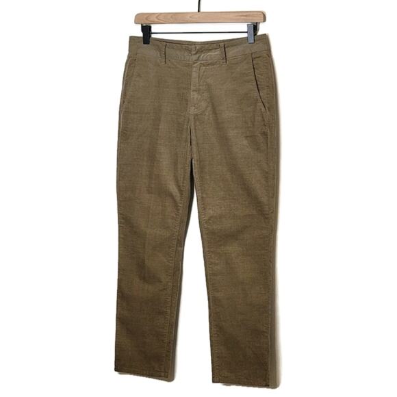 VINCE Womens Corduroy Sateen High Rise Straight Leg Ankle Chino Pant Size 4 - Picture 7 of 15